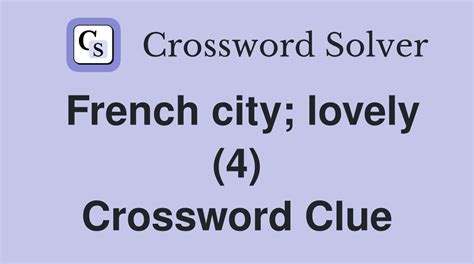 lovely crossword clue